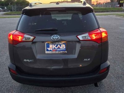 Rear view of preowned 2015 Toyota RAV4 XLE with integrated backup camera assembly