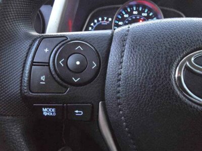 Instrument cluster dashboard steering wheel controls infotainment array 2015 RAV4 XLE
